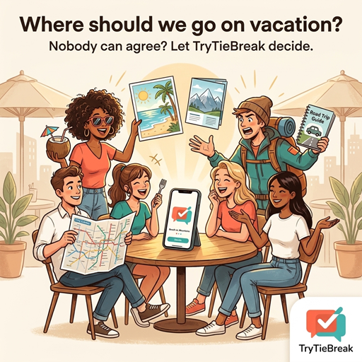 Friends can't decide where to go on vacation