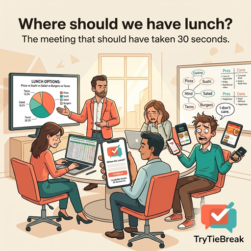 Colleagues can't decide where to have lunch